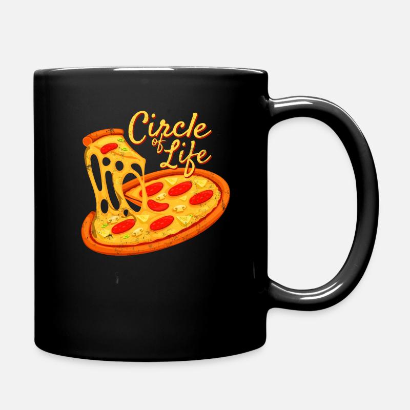 Pizza - Tasse einfarbig - Schwarz