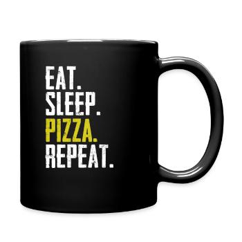 pizza - Mug uni - noir - Droite