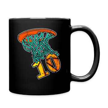 Basketball enfants 10 anniversaire 10 ans de sport - Mug uni - noir - Droite