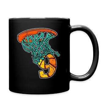 Basketball enfants 9 anniversaire 9 ans de sport - Mug uni - noir - Droite