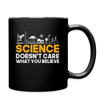 Wissenschaft Religion - Tasse einfarbig - Schwarz - Rechts
