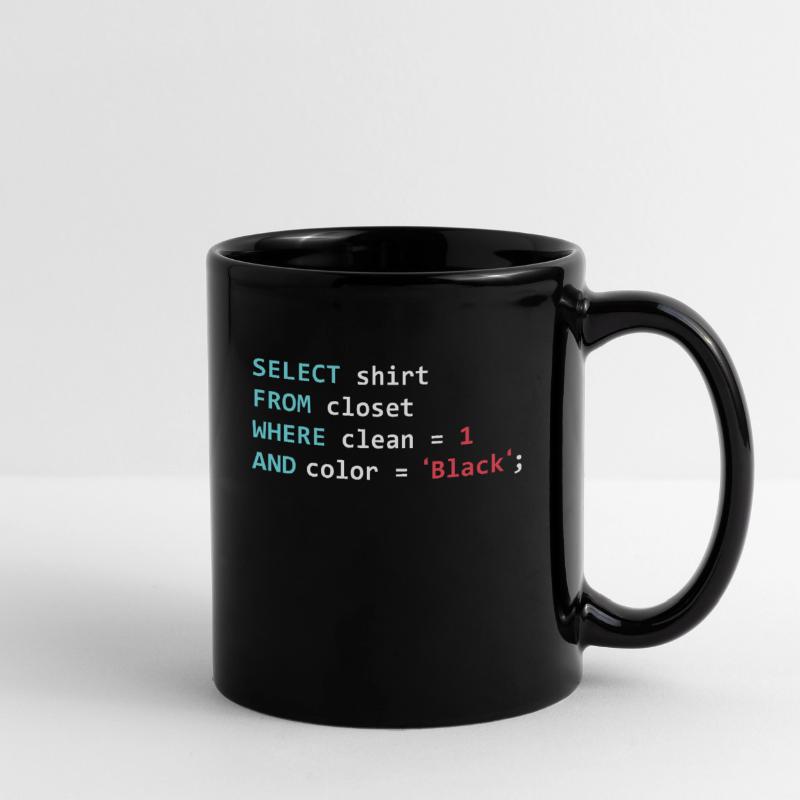Programmierer Datanbank Lustiges SQL Query Tasse einfarbig