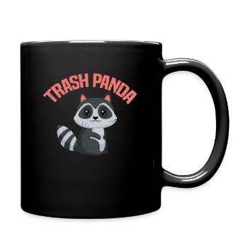 racoon - Full Colour Mug - black - Right