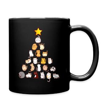 Sapin de chats - Mug uni - noir - Droite