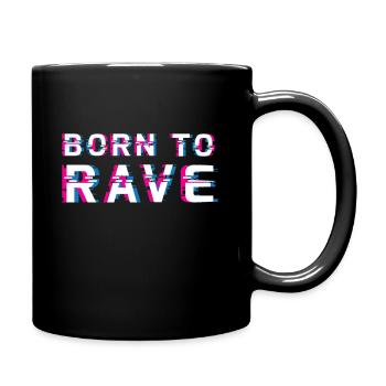 Electro Techno Music Raver Festival Shirt - Full Colour Mug - black - Right