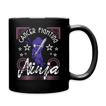 Cadeau de survivant du cancer - Ninja qui combat le cancer - Mug uni - noir - Droite