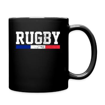 Rugby Frankreich - Tasse einfarbig - Schwarz - Rechts