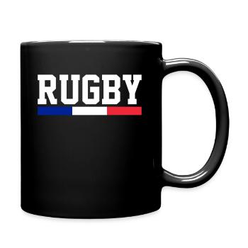 Rugby Frankreich - Tasse einfarbig - Schwarz - Rechts