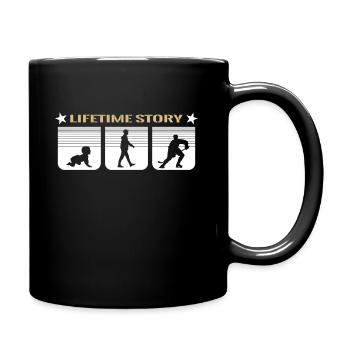 Histoire du hockey sur glace de bébé à joueur de hockey - Mug uni - noir - Droite