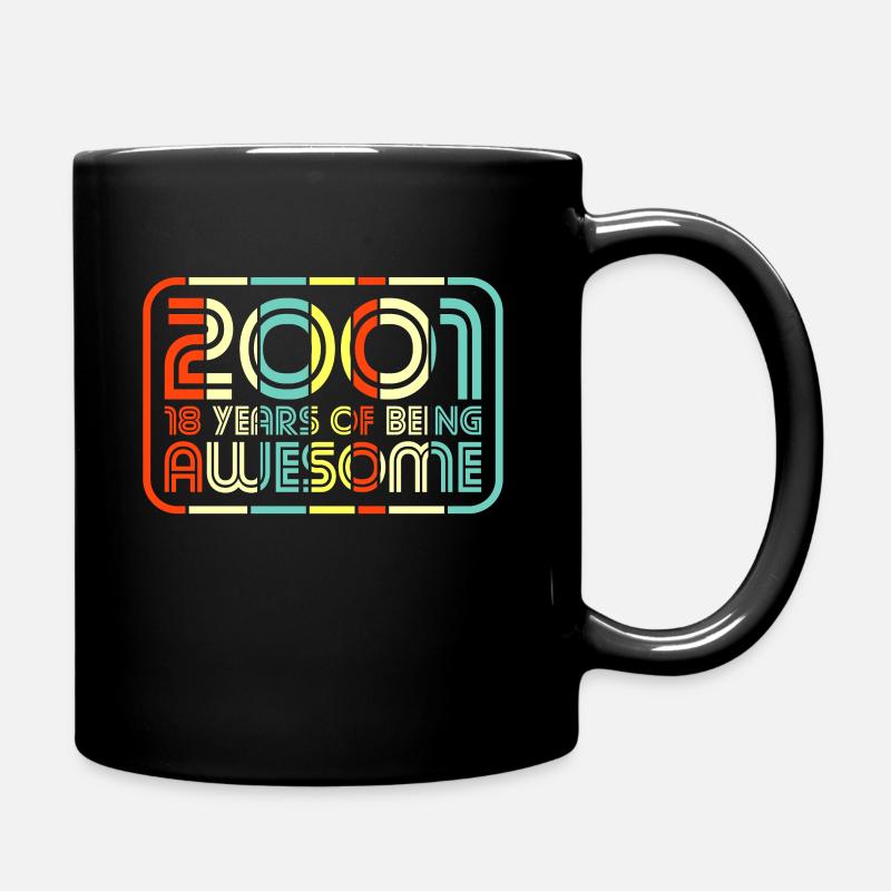18. Geburtstag - Tasse einfarbig - Schwarz