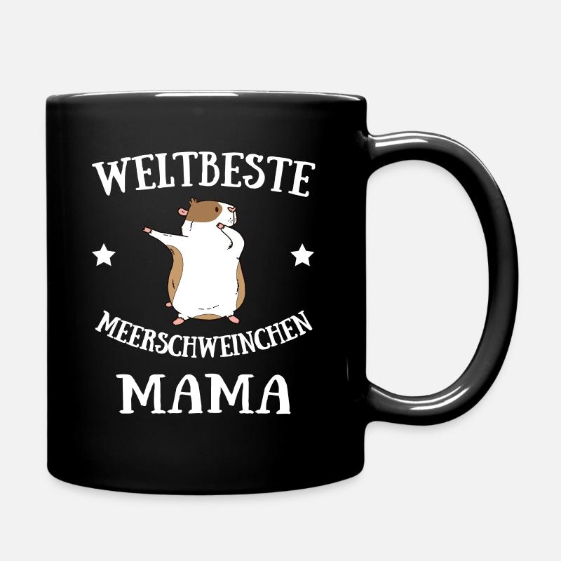 Meerschweinchen Mama - Tasse einfarbig - Schwarz