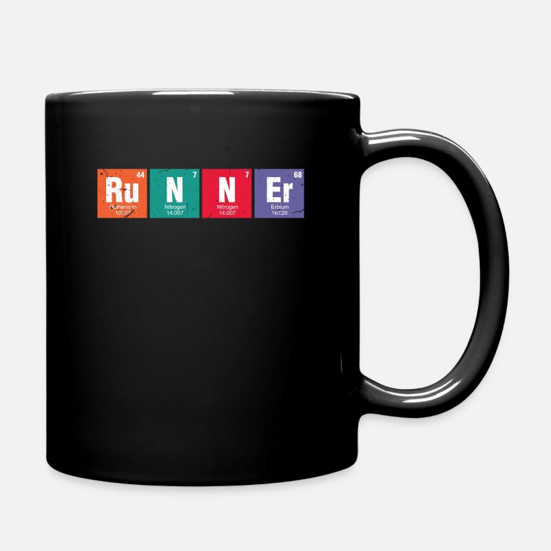 Chemistry runner science running gift - Full Colour Mug - black
