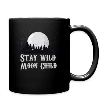 Reste enfant lune sauvage - Mug uni - noir - Droite