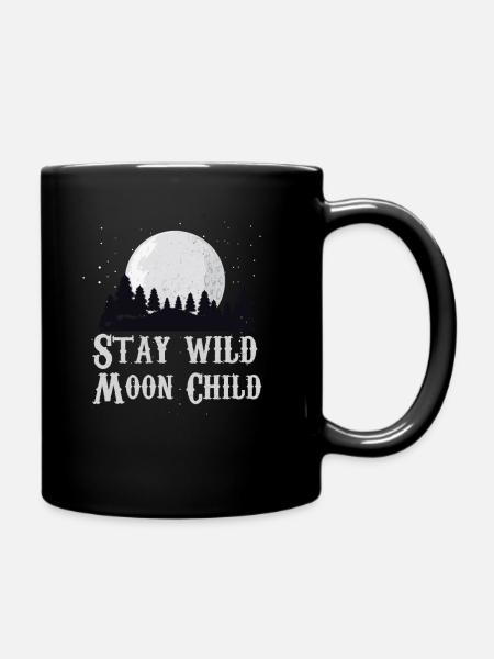 Stay wild moon child - Full Colour Mug - black