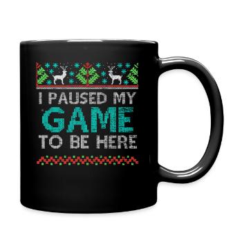 Noël au joueur Noël moche - Mug uni - noir - Droite
