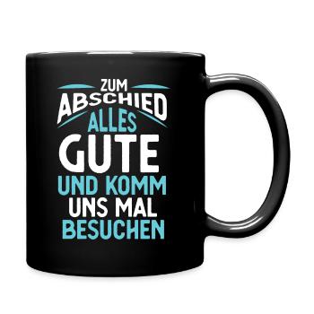 Arbeit Jobwechsel Motiv Kollegen Abschied Erinneru - Tasse einfarbig - Schwarz - Rechts