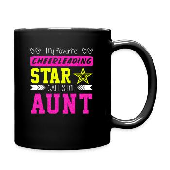 Ma star cheerleading préférée m'appelle tante - Mug uni - noir - Droite