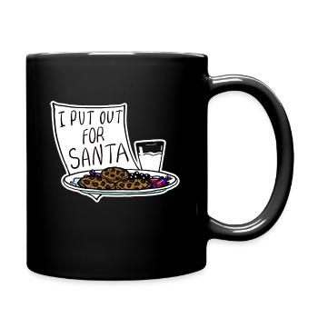 Ich löschte für den lustigen Sankt-Hemd-Weihnachtsfeiertag - Tasse einfarbig - Schwarz - Rechts
