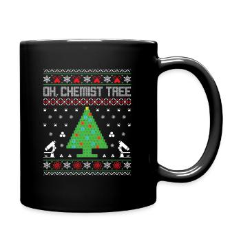 OH CHEMIST TREE Nerd Geek Gift Idea Christmas - Full Colour Mug - black - Right