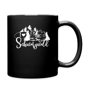 1 x Schwarzwald #Heimatliebe Black Forest - Tasse einfarbig - Schwarz - Rechts