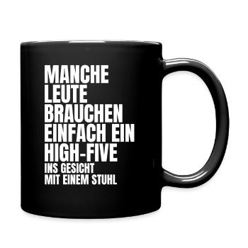 Lustiger Spruch - Tasse einfarbig - Schwarz - Rechts