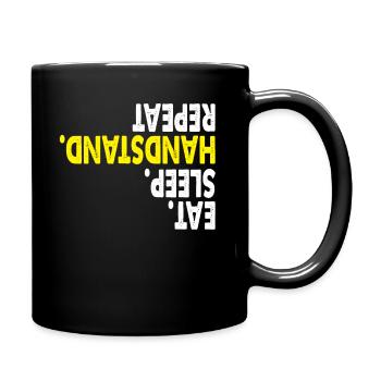 Handstand Geschenk Turnen - Tasse einfarbig - Schwarz - Rechts