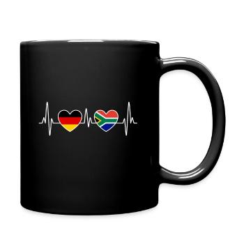 Afrique du Sud Allemagne Herzschlag EKG - voyage - Mug uni - noir - Droite