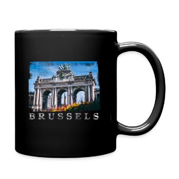 | Brüssel Cinquantenaire - Tasse einfarbig - Schwarz - Rechts