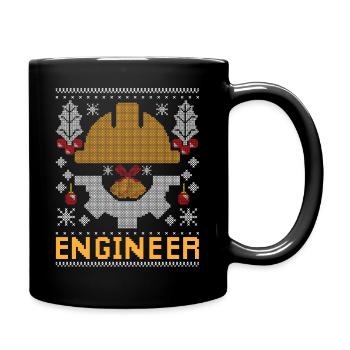 Engineer Christmas Ingenieur Weihnachten Student - Full Colour Mug - black - Right