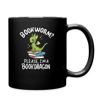 Livre Livres Lire Bookworm Bookworm Bookdragon - Mug uni - noir - Droite