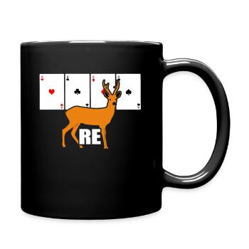 Double Head Gift Card Game RE - Full Colour Mug - black - Right