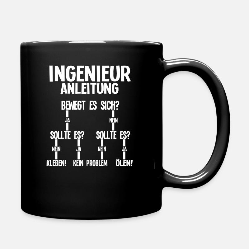 Ingenieur Anleitung - Tasse einfarbig - Schwarz