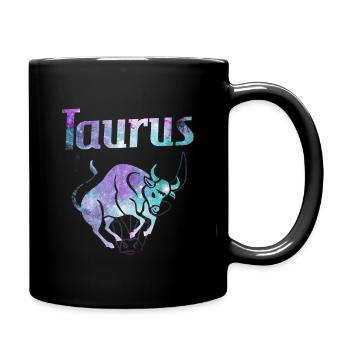 Signe du zodiaque Taureau - Mug uni - noir - Droite