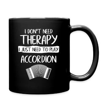 Akkordeon Geschenkidee - Tasse einfarbig - Schwarz - Rechts
