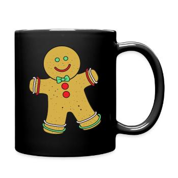 CHRISTMAS biscuit - Full Colour Mug - black - Right