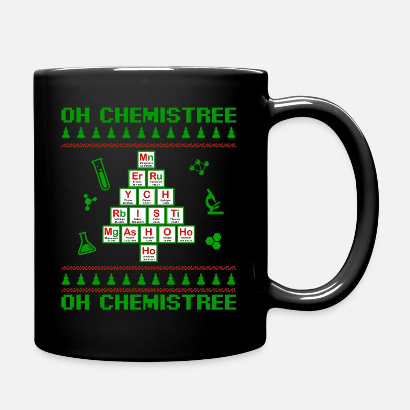 Oh Chemistree Chemie Weihnachten - Tasse einfarbig - Schwarz
