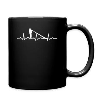 Alphorn - Tasse einfarbig - Schwarz - Rechts