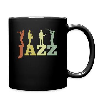 Jazz Musik Liebhaber - Vintage Band Jazz T-Shirt - Tasse einfarbig - Schwarz - Rechts