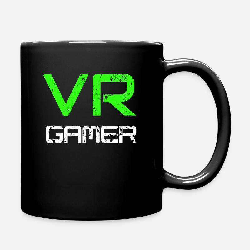 VR Gamer Green - Tasse einfarbig - Schwarz