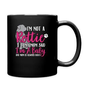 Idée cadeau chiot chien Rottweiler - Mug uni - noir - Droite