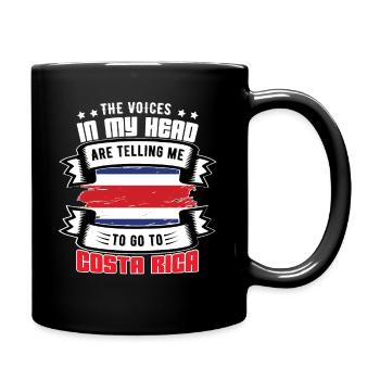 The voices in the head call for costa rica - Full Colour Mug - black - Right