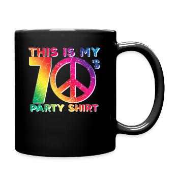 70s 70s Seventies Retro Hippie - Full Colour Mug - black - Right
