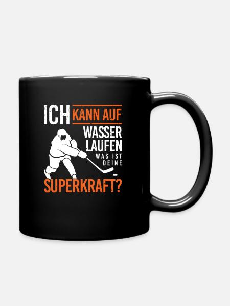 Eis Puck Mannschaft Eishockey Hockey Hockeyfan - Tasse einfarbig - Schwarz