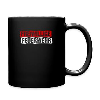 Feuerwehrmann Feuerwehr Berufsfeuerwehr - Tasse einfarbig - Schwarz - Rechts