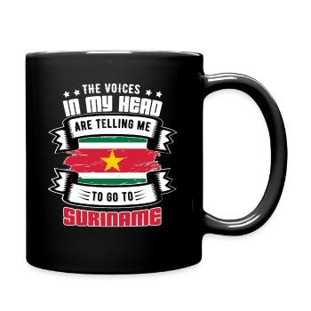 Les voix dans la tête appellent le Suriname - Mug uni - noir - Droite