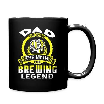 Papa Die Bierbrau-Legende - Tasse einfarbig - Schwarz - Rechts