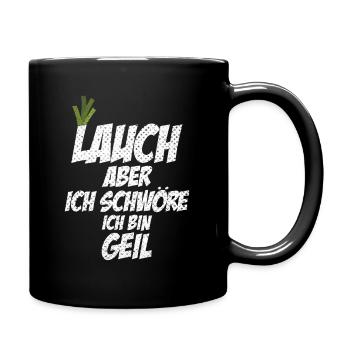 Lauch Geil Halo Gym Muskeln Fitness - Tasse einfarbig - Schwarz - Rechts