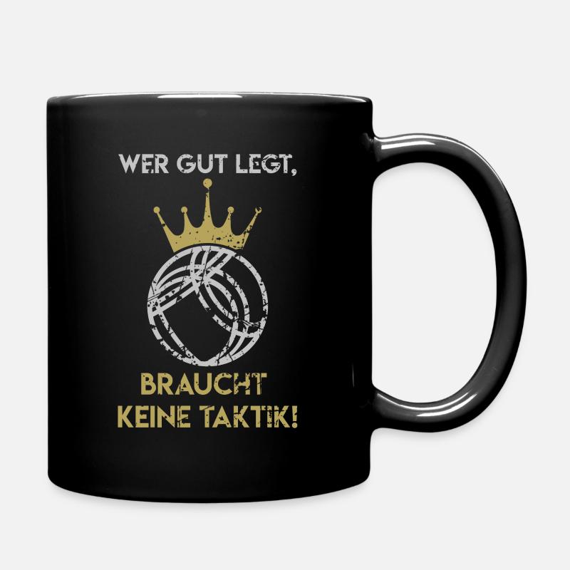 Petanque Taktik Boule Retro Kugel Sport - Tasse einfarbig - Schwarz