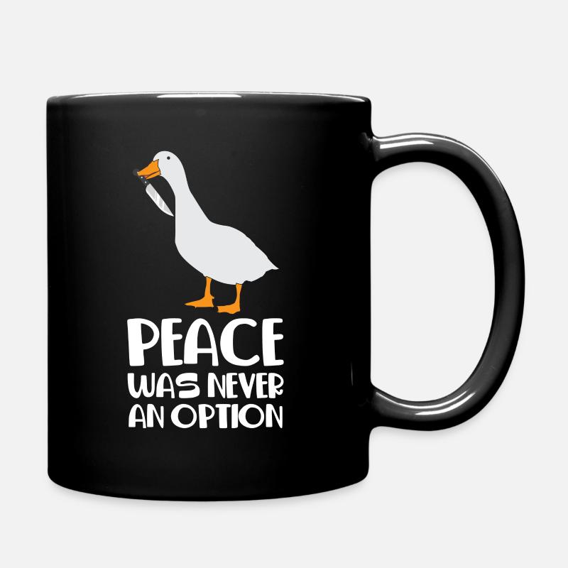 Internet Meme Gans Frienden war nie eine Option - Tasse einfarbig - Schwarz