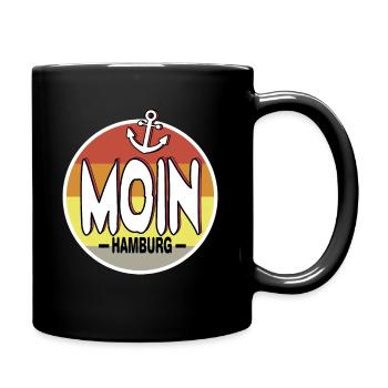 Moin Hamburg - Tasse einfarbig - Schwarz - Rechts